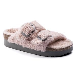 Birkenstock Arizona Crystal Rose Big Buckle Teddy Shearling Sandal EU 40 NIB